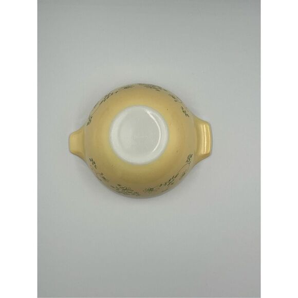 Vintage Pyrex Mixing Bowl Shenandoah Green Floral Opal Glass 750ml Collectable - Picture 3 of 10